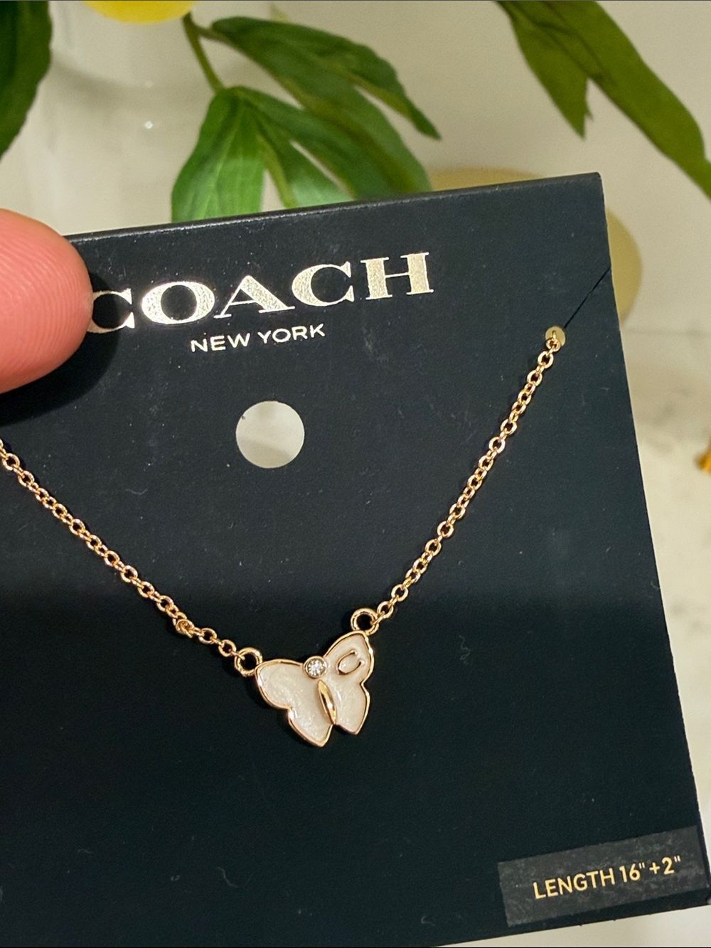 Coach Butterfly Pendant Necklace - Picture 7 of 9